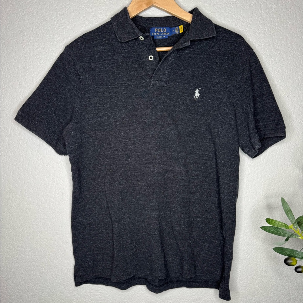 Polo Ralph Lauren Classic Fit Polo‎ Shirt Men’s M Charcoal Heather Pony Logo